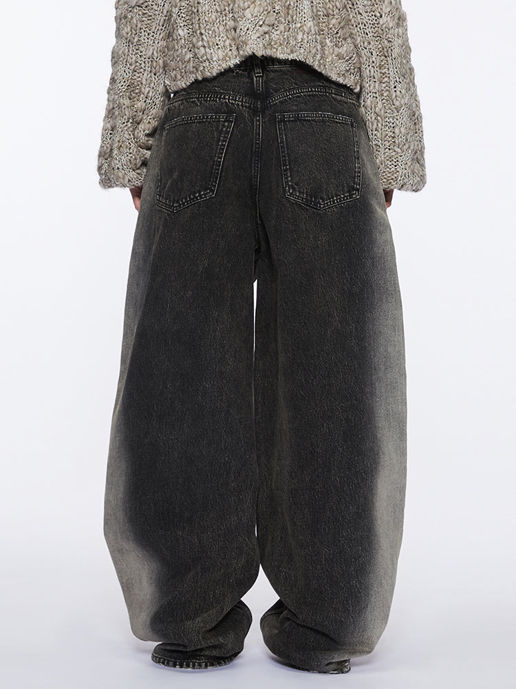 gradient wide-leg jeans